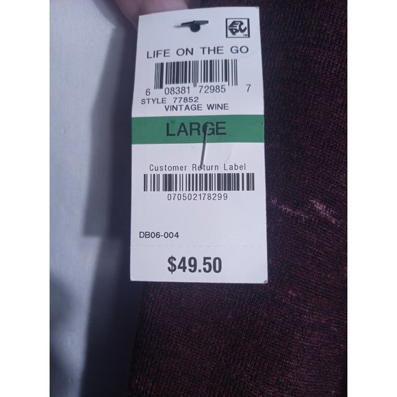 ^ Ideology Women's Large NWT Heather Red Wine Jogger Athletic Sweatpants - Picture 3 of 4